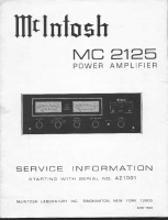 McIntosh MC-2125 - Service manual